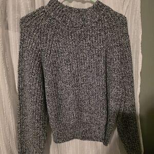 Universal Thread Black and White Cowl Neck Sweater